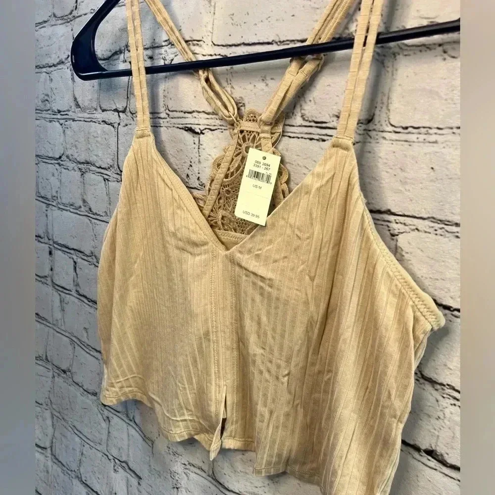 Aerie NWT Longline Racerback Bralette Lace Detail Size Medium‎